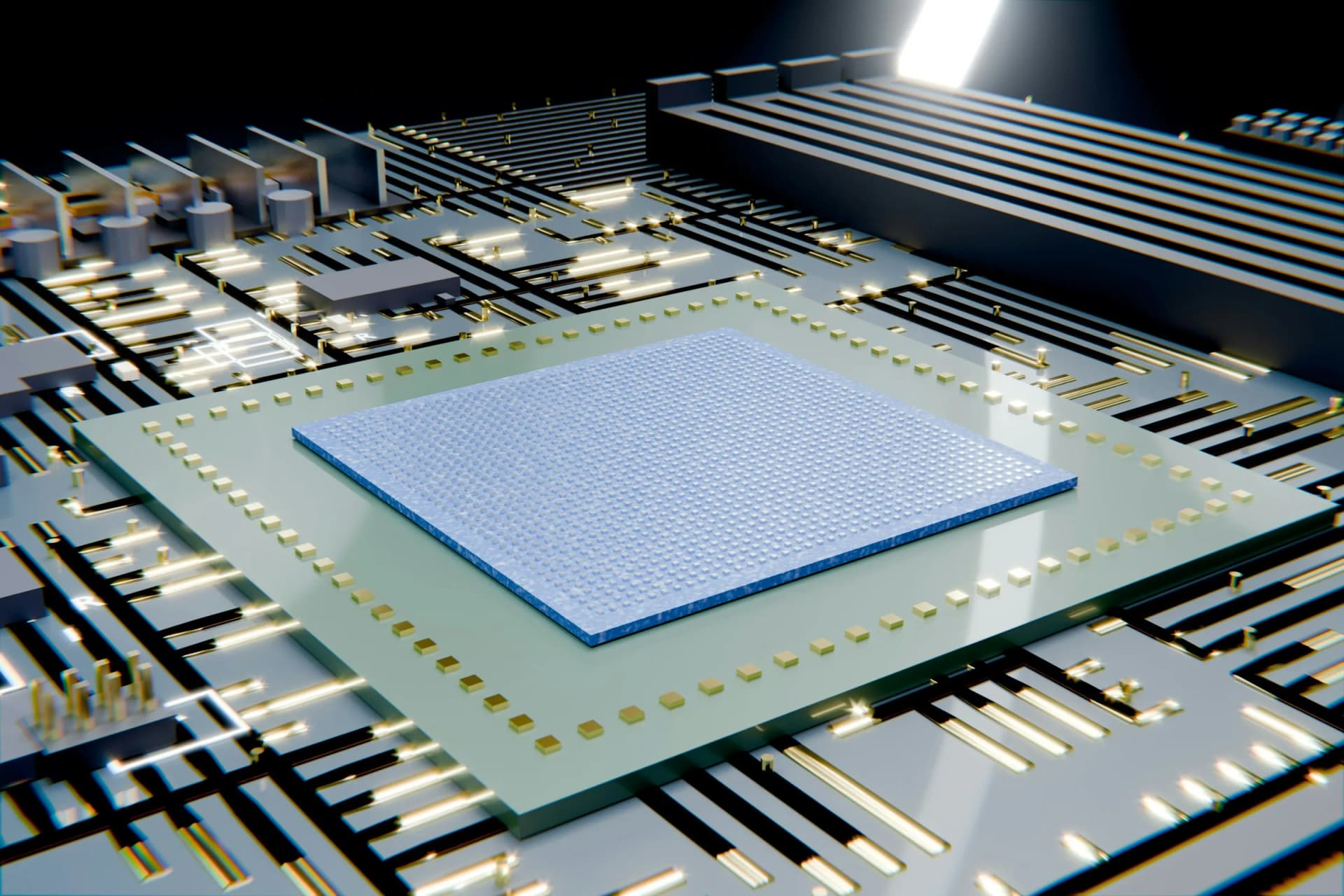 Circuito e componenti elettronici in fase di prototipazione